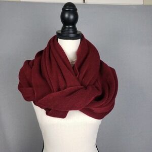 Calvin Klein Infinity Loop Convertible Scarf Maroon Red‎ Winter Holiday Cozy NWT